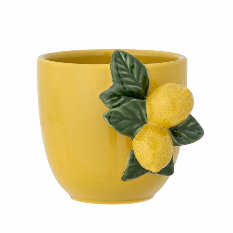 Bloomingville LIMONE Kubek 400 ml z Motywem Cytryn / Żółty