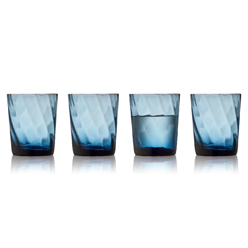 Lyngby Glass VIENNA Szklanki Niskie 300 ml 4 Szt. / Niebieskie
