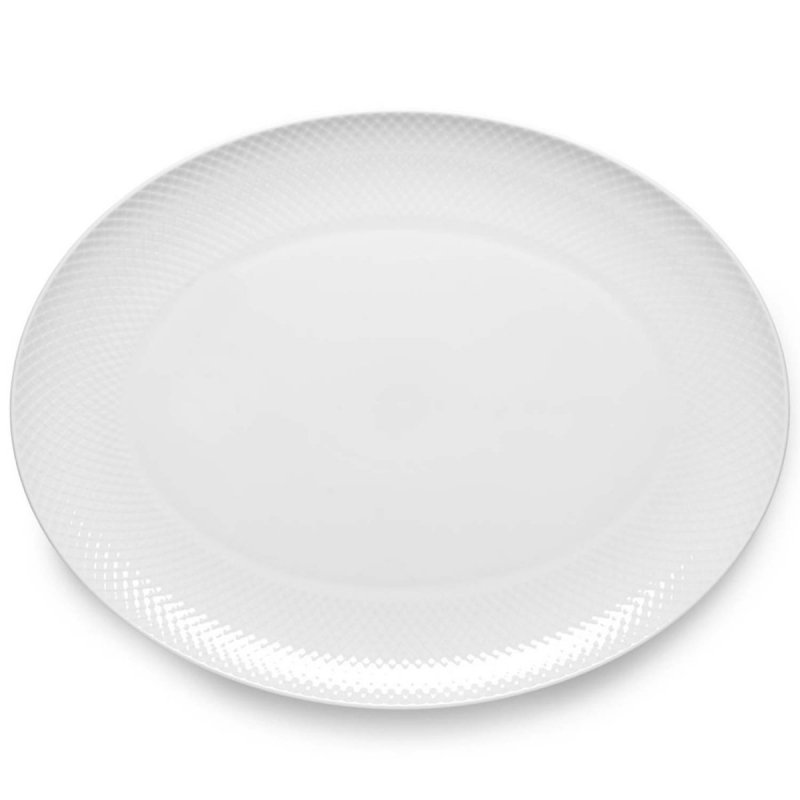 Lyngby Porcelain RHOMBE Półmisek Owalny - Bialy