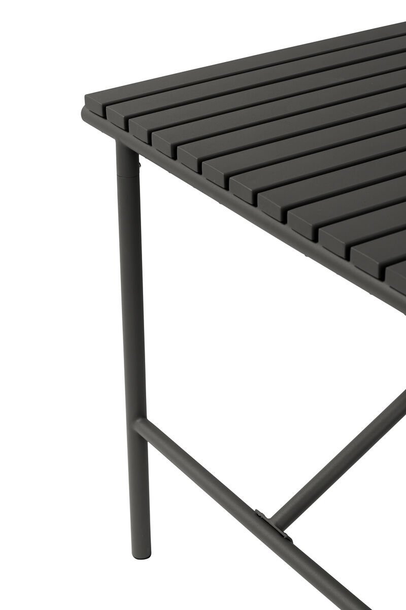 Hübsch VILLA Stalowy Stół Ogrodowy Kwadratowy 90 cm Czarny