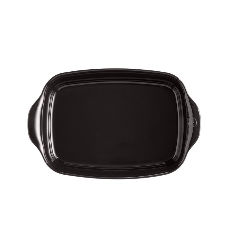 Emile Henry NATURAL CHIC Prostokątna Forma - Naczynie do Zapiekania 36,5x23,5 cm / Czarne