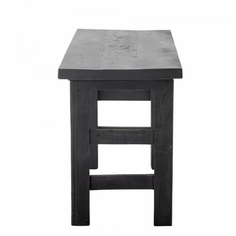 Bloomingville RIBER Ławka z Drewna z Recyklingu 102 cm / Czarna