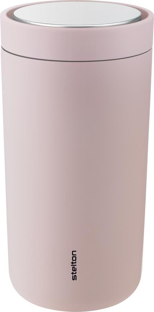 Stelton TO GO CLICK Stalowy Kubek Termiczny 200 ml Jasnoróżowy