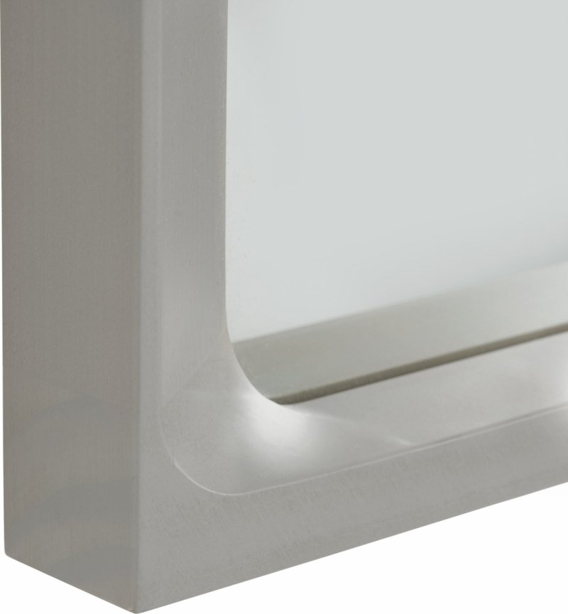 Muuto ARCED Lustro Ścienne w Drewnianej Ramie 80 cm / Jasnoszare