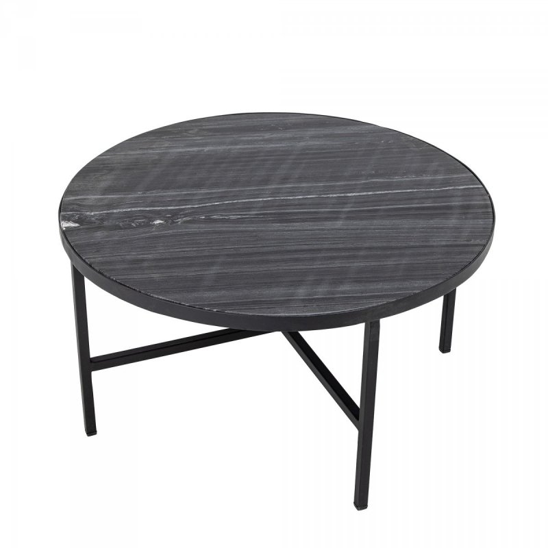 Bloomingville ESTELLE Okrągły Stolik Kawowy 76 cm  / Czarny