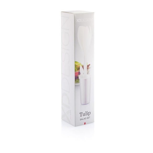 Xd Design TULIP Łyżki - Zestaw do Sałaty - Biały