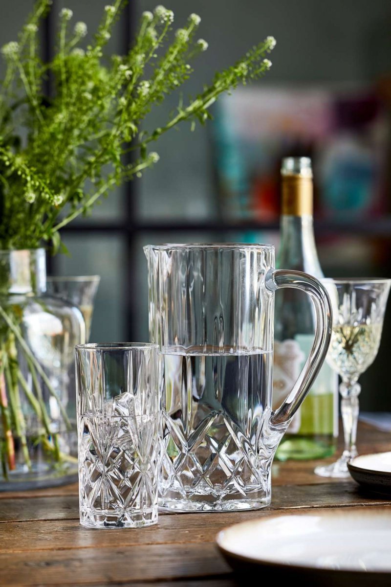 Lyngby Glass MELODIA Dzbanek + Kryształowe Szklanki 360 ml 6 Szt.