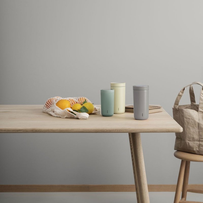 Stelton TO GO CLICK Stalowy Kubek Termiczny 200 ml / Żółty Mellow Yellow