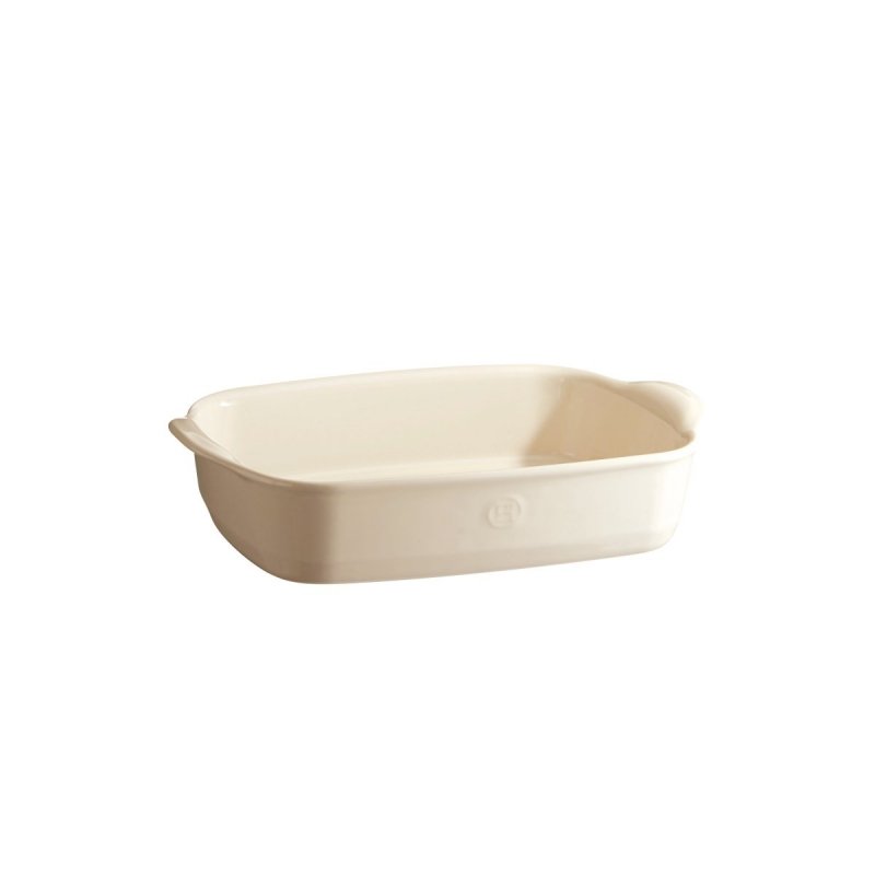 Emile Henry NATURAL CHIC Prostokątna Forma - Naczynie do Zapiekania 30x19 cm Kremowe