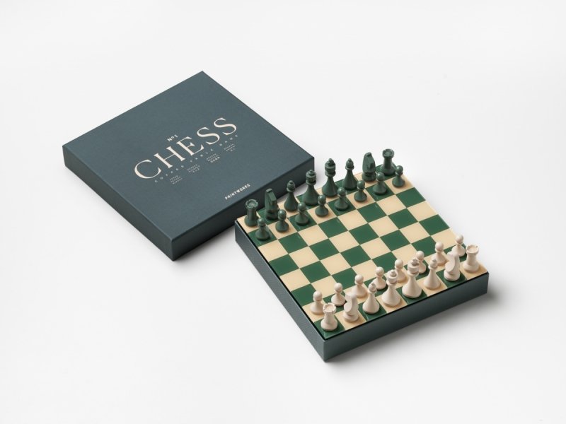 Printworks GAMES Zestaw do Gry w Szachy / Zielony