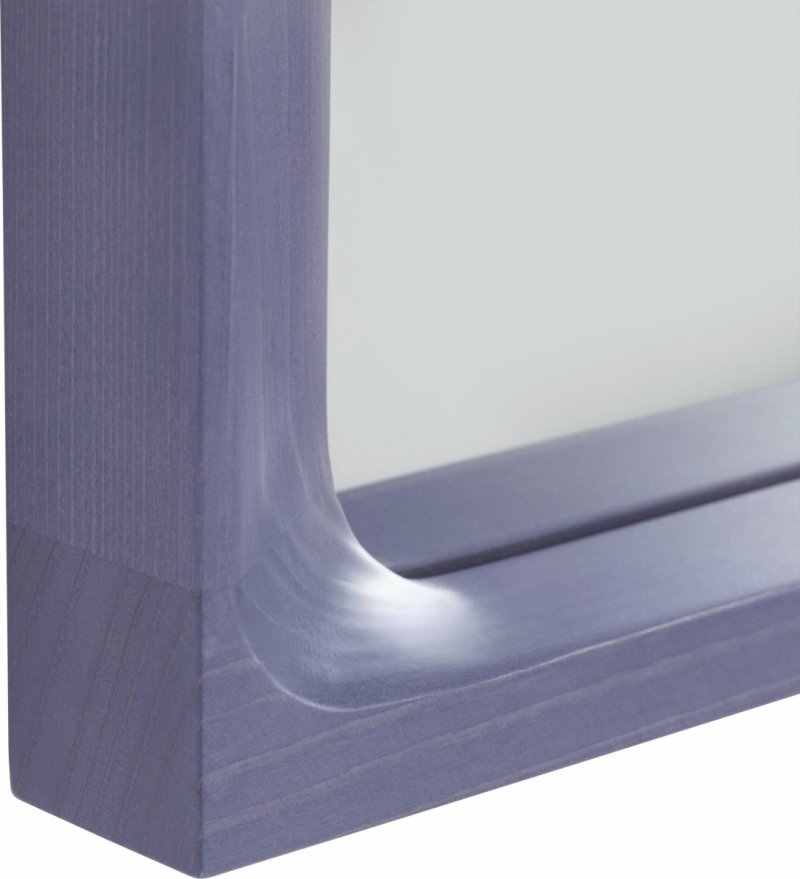 Muuto ARCED Lustro Ścienne w Drewnianej Ramie 80 cm / Liliowe