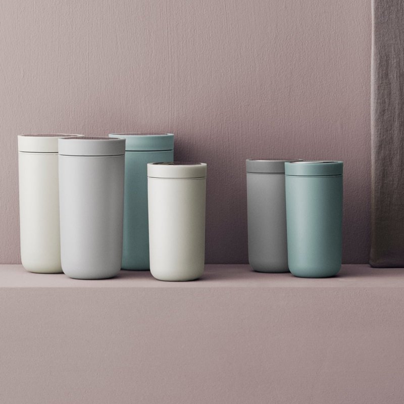 Stelton TO GO CLICK Stalowy Kubek Termiczny 200 ml Biały
