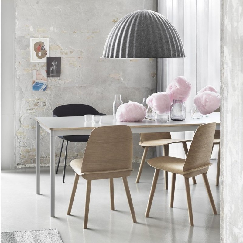 Muuto BASE Stół 190x85 cm Czarny - Blat Linoleum