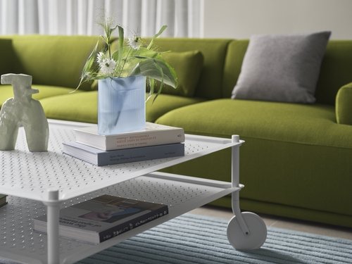 Muuto RIDGE Szklany Wazon do Kwiatów 48 cm / Taupe