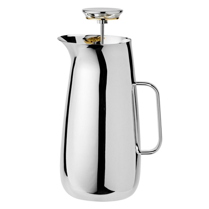 Stelton NORMAN FOSTER Stalowy Zaparzacz Tłokowy do Kawy 1 l French Press / Srebrny Polerowany