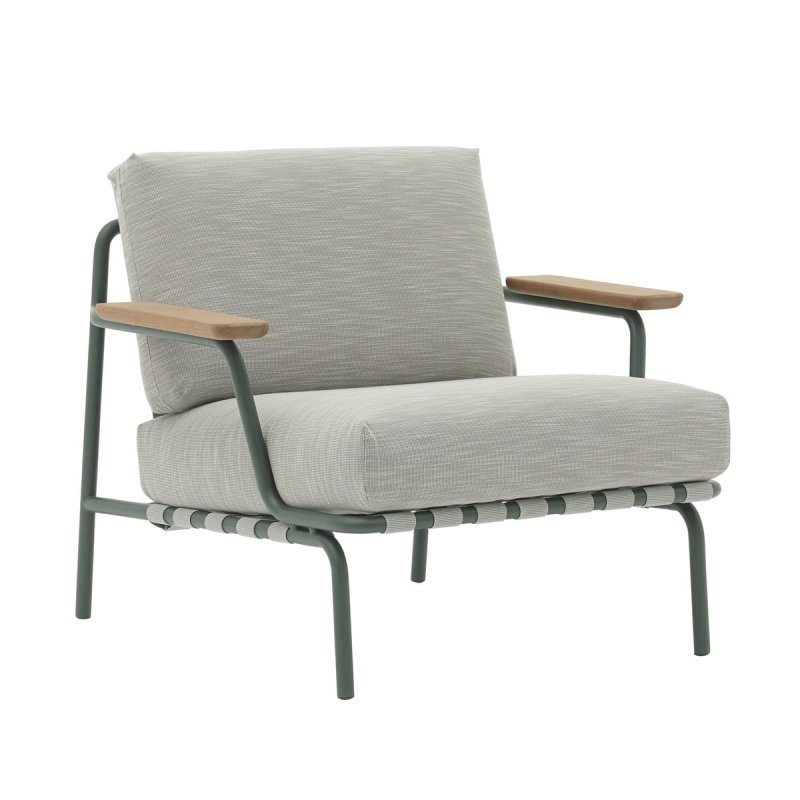 Muuto SETTLE Fotel Ogrodowy / Szary - Ciemnozielony