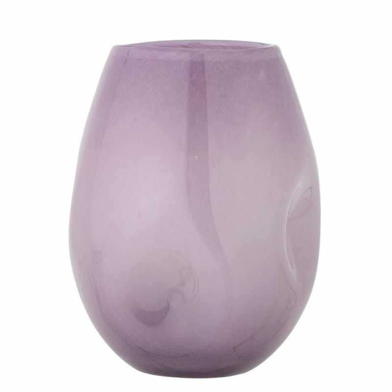 Bloomingville LILAC Szklany Wazon do Kwiatów / Liliowy
