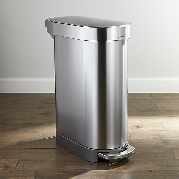 simplehuman SLIM Kosz na Śmieci 45 l Pedałowy Stal FPP - Srebrny