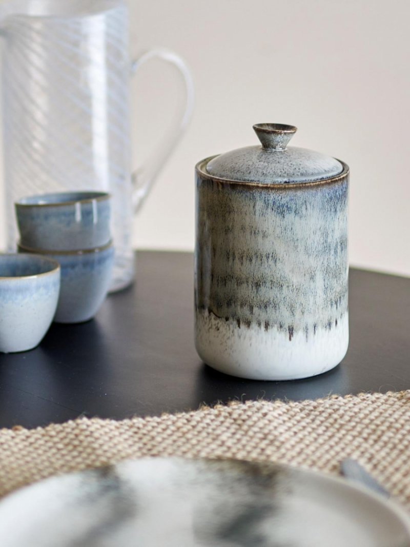 Bloomingville PAULA Ceramiczny Pojemnik Kuchenny 1,3 l / Szary