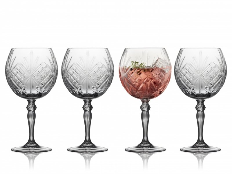Lyngby Glass MELODIA Kryształowe Kieliszki do Gin &amp; Tonic - Aperola / 4 Szt.