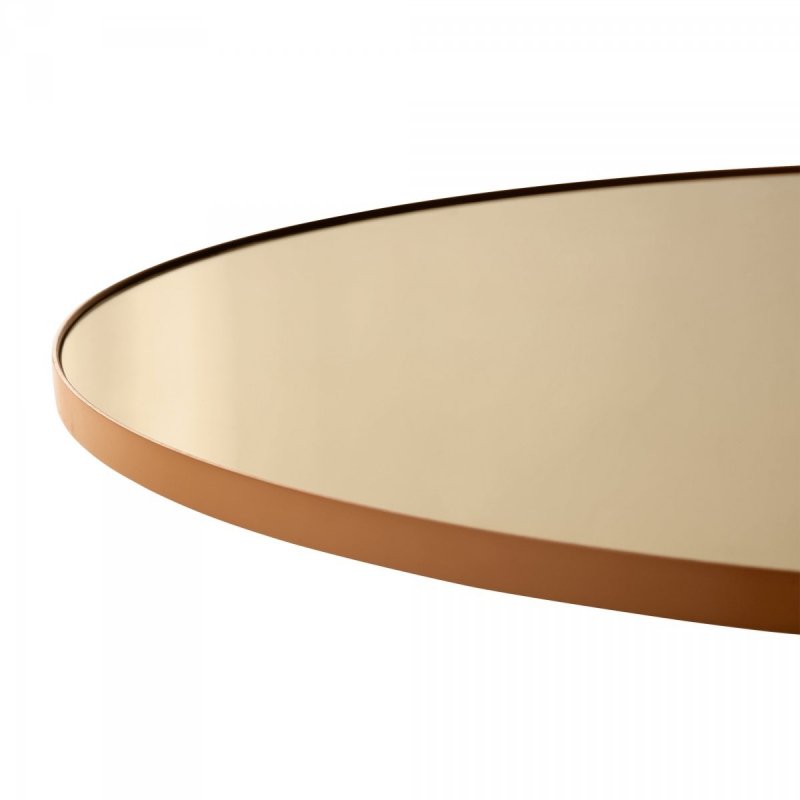AYTM - CIRCUM Lustro Ścienne Okrągłe 90 cm Amber - Tafla Amber