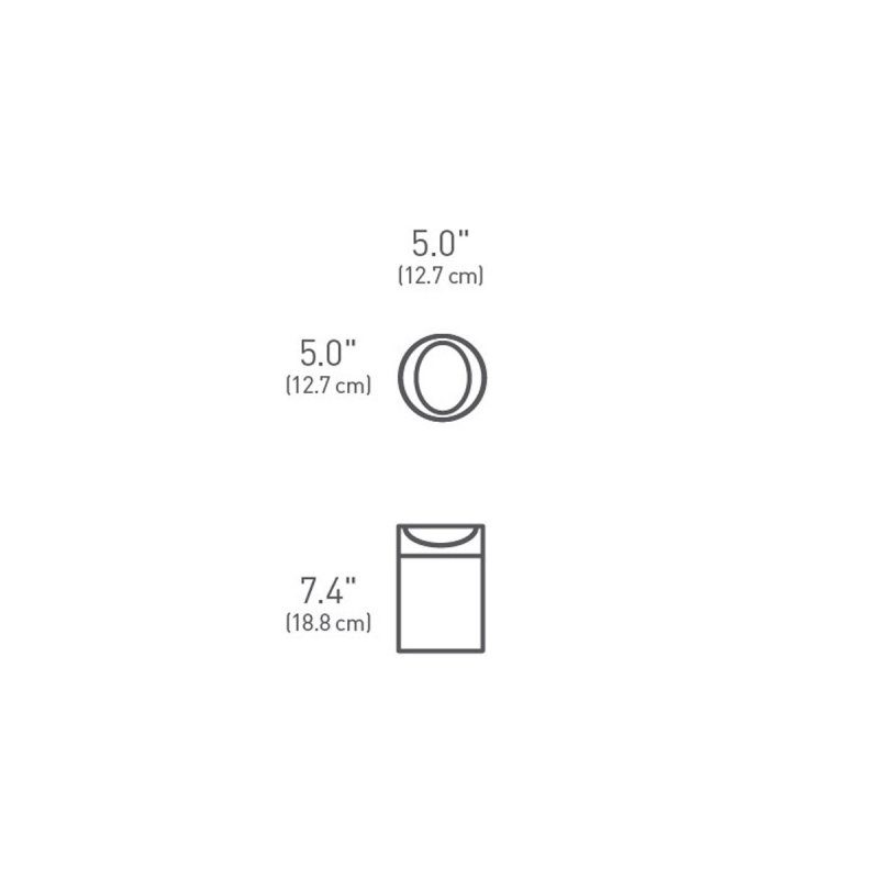 simplehuman HOME Kosz Stołowy na Toaletkę 1,5 l / Srebrny