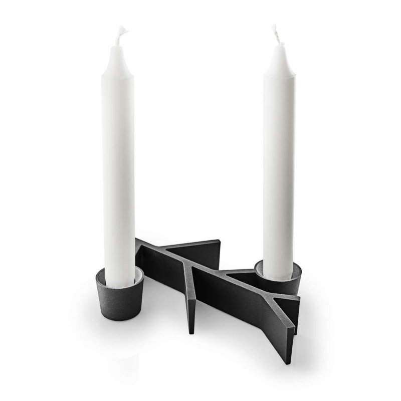 Eva Solo TWIG Świecznik Aluminiowy 18 cm / Czarny