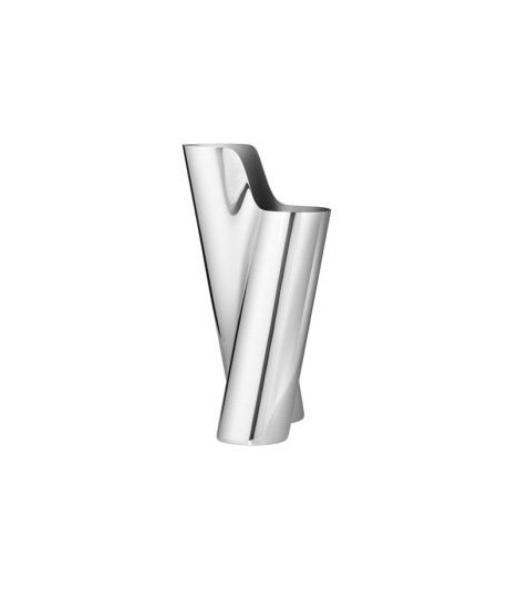 Georg Jensen LITUUS Stalowy Wazon do Kwiatów 22,8 cm / Srebrny Połysk