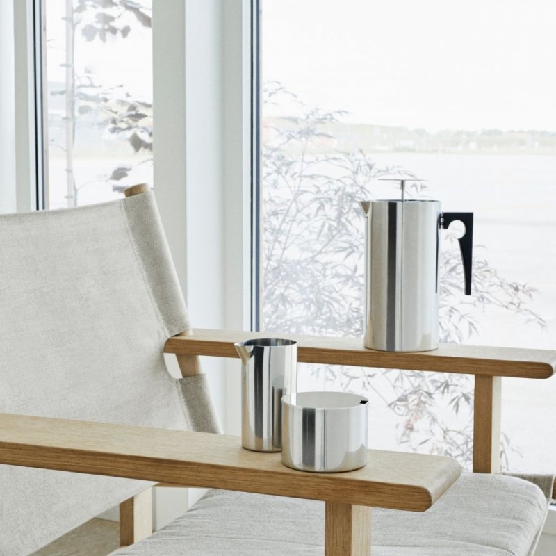 Stelton CYLINDA Stalowa Cukiernica z Pokrywką / Srebrna