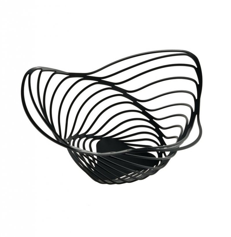 Alessi TRINITY Kosz na Owoce 26 cm Czarny