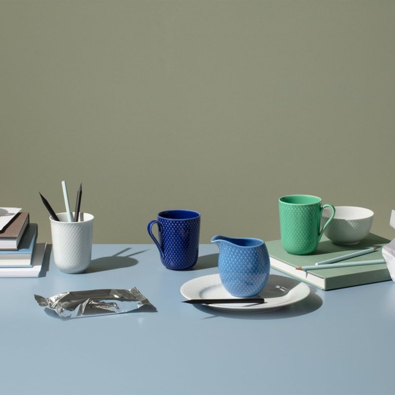Lyngby Porcelain RHOMBE COLOR Kubek z Uchem 330 ml Różowy