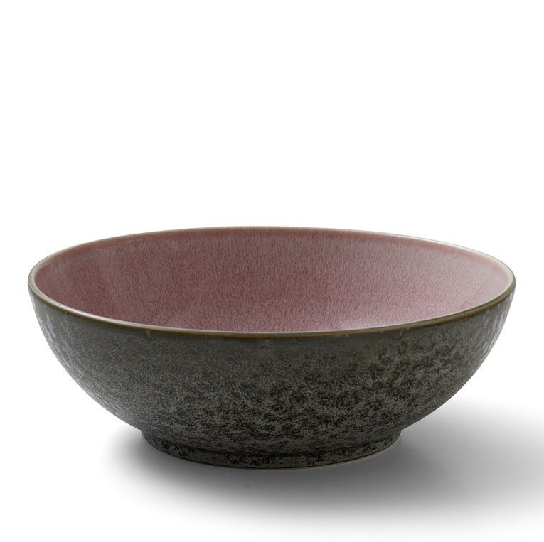 Bitz GREY Salaterka - Miska 30 cm Szara - Środek Różowy