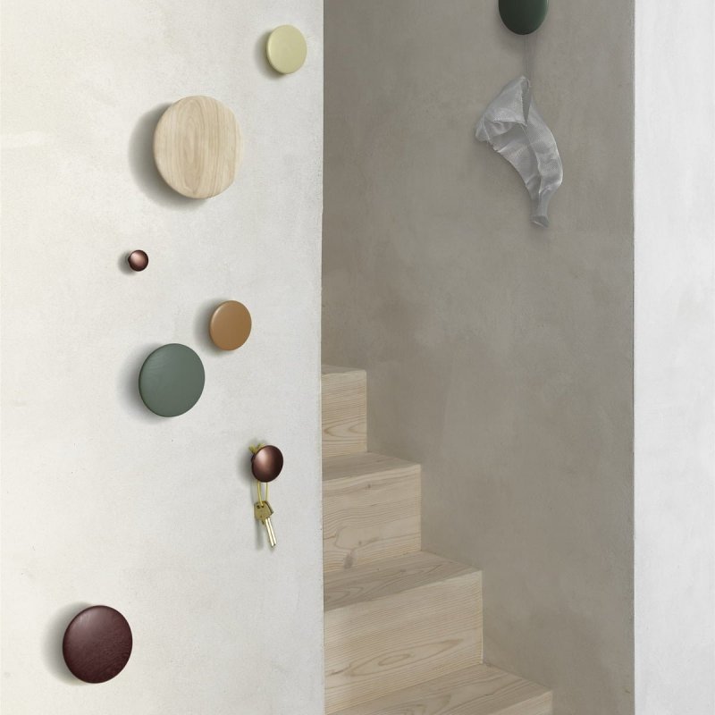 Muuto DOTS Wieszak Drewniany L 17 cm Biały