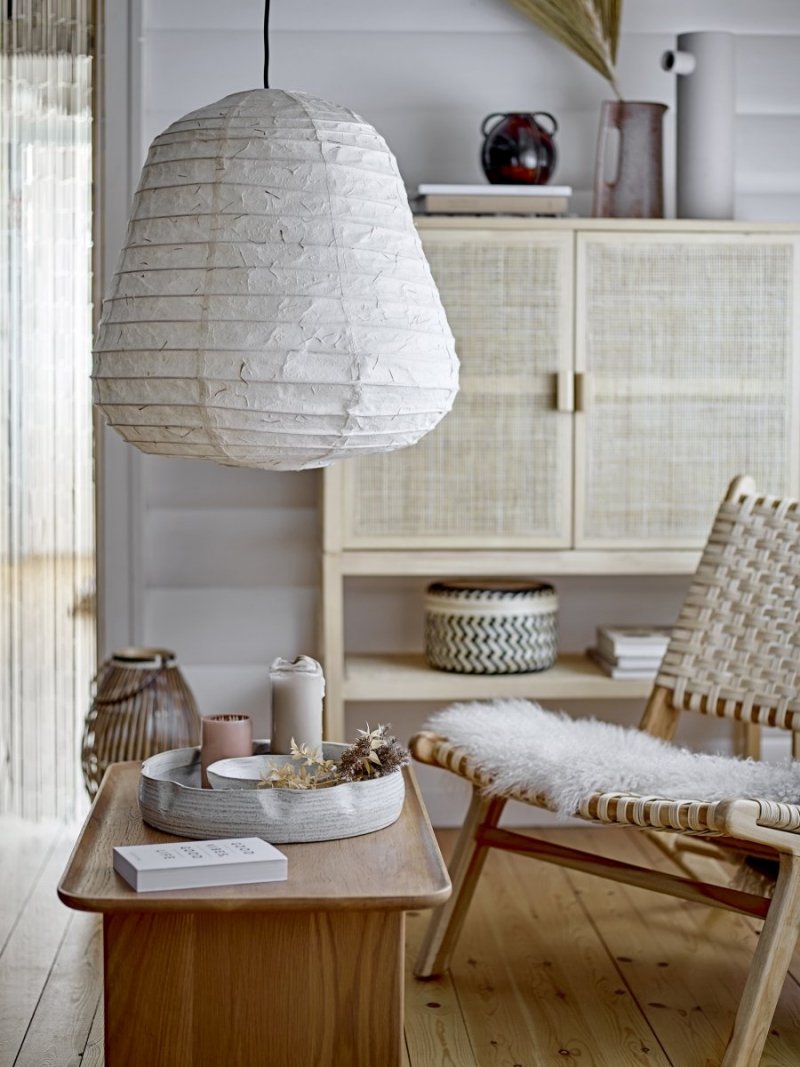 Bloomingville KEILA Fotel Lounge / Drewno Tekowe i Rattan