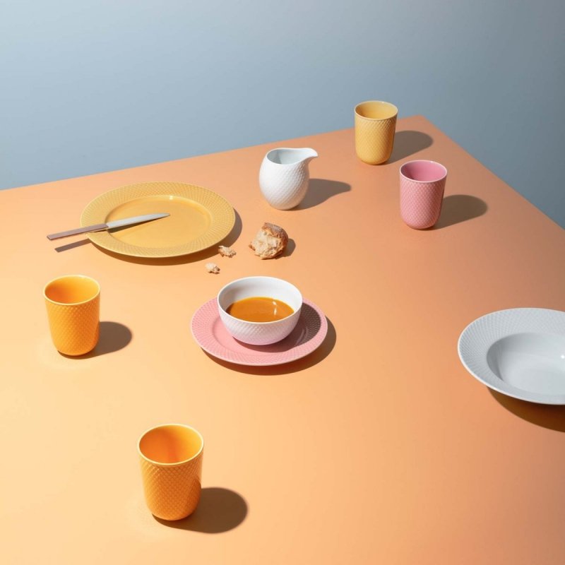 Lyngby Porcelain RHOMBE COLOR Kubek bez Ucha 330 ml Żółty