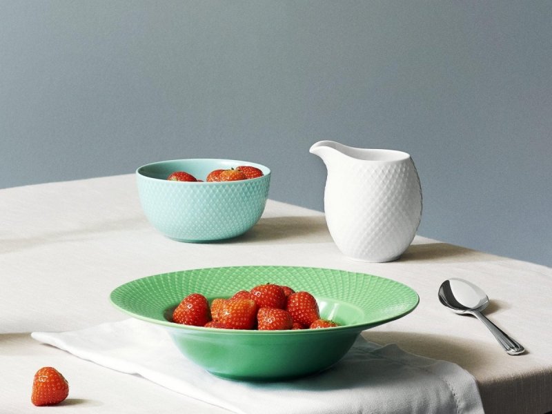 Lyngby Porcelain RHOMBE COLOR Talerz Głęboki 24,5 cm Zielony
