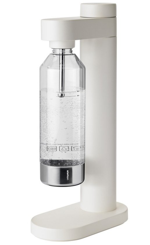 Stelton BRUS CARBONATOR Ekspres do Gazowania - Stalowy Saturator do Wody Gazowanej / Biały