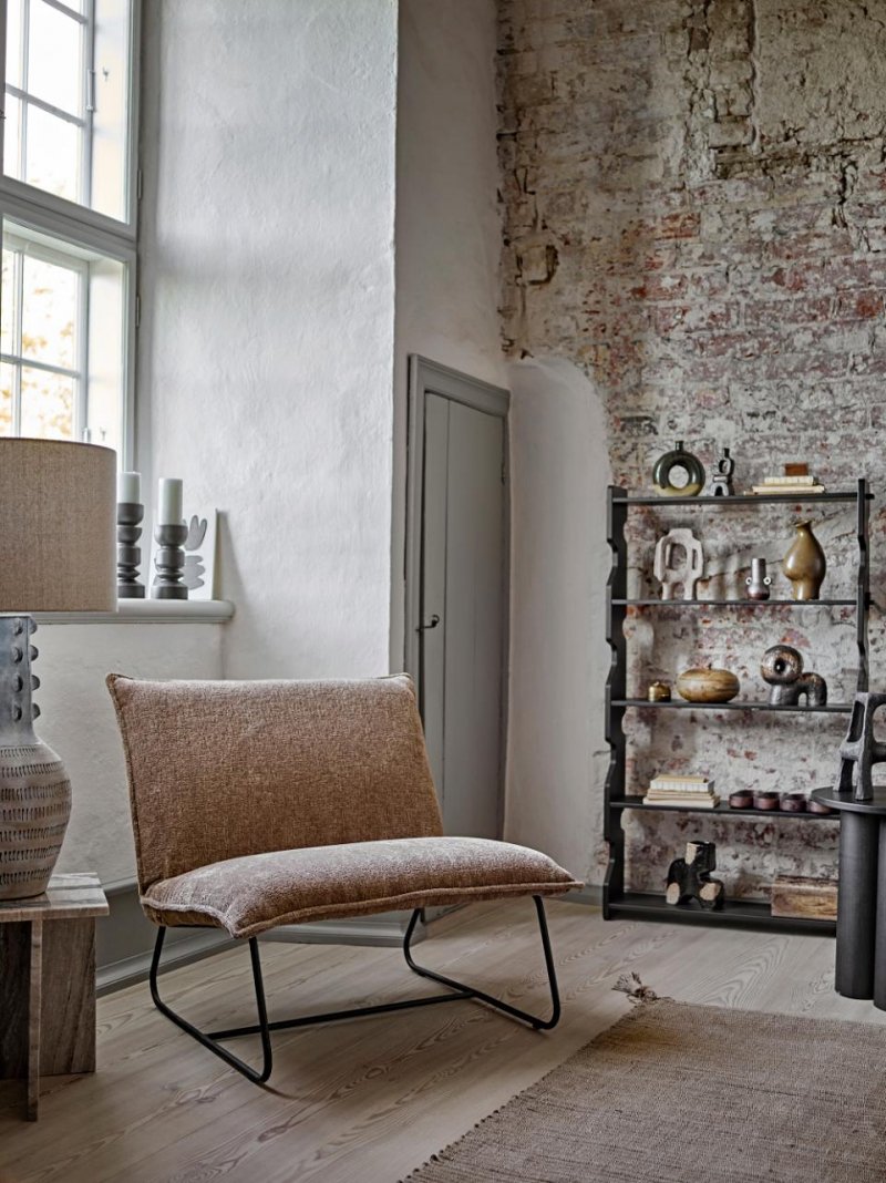 Bloomingville CAPE Fotel Lounge / Brązowy