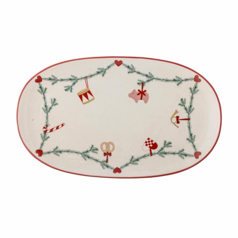 Bloomingville CHRISTMAS YULE Półmisek - Świąteczny Talerz do Serwowania 38,5 cm