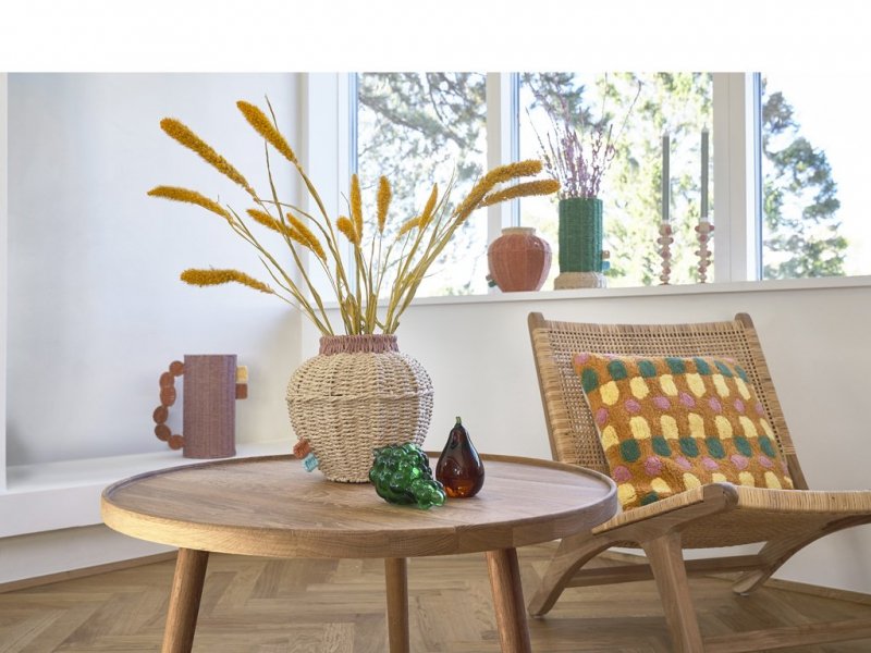 Villa Denmark STYLES Kolorowy Wazon - Koszyk Dekoracyjny 38 cm / Żółty