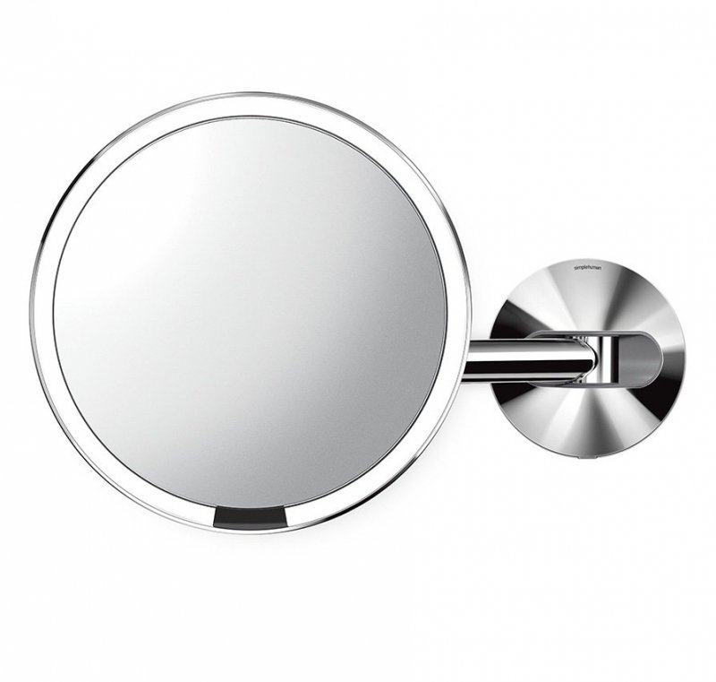 Simplehuman SENSOR Ścienne Powiększające Lustro Sensorowe do Makijażu / Srebrne Polerowane