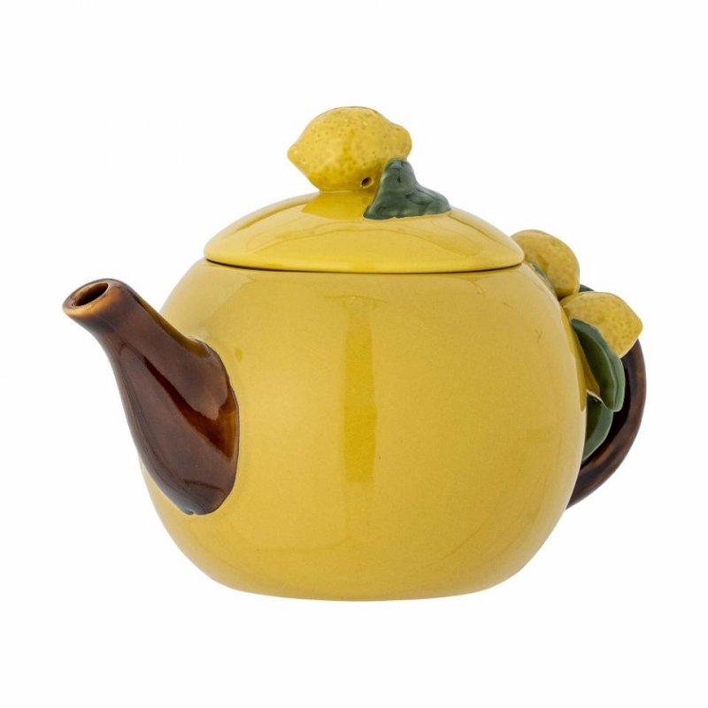 Bloomingville LIMONE Ceramiczny Dzbanek do Herbaty z Motwyem Cytryn / Żółty