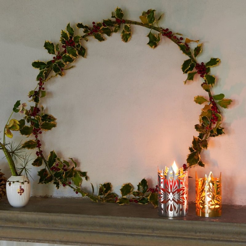 Rosendahl KAREN BLIXEN CHRISTMAS Świecznik Świąteczny 13,5 cm Srebrny