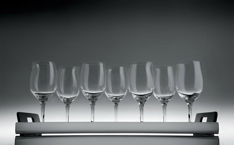 Alessi VASSILY Taca do Serwowania 55 cm / Czarne Uchwyty