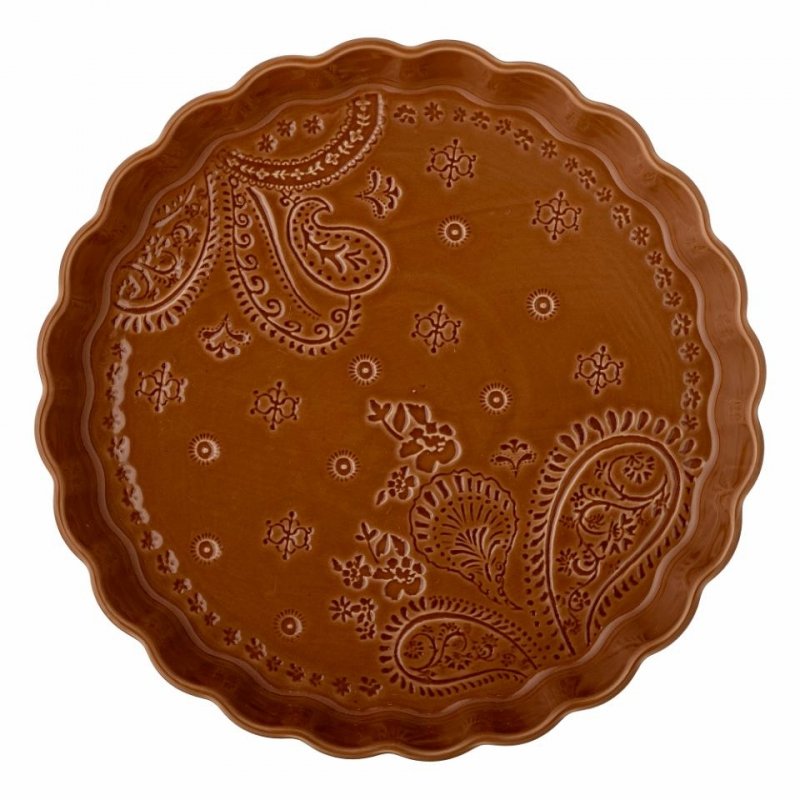 Bloomingville RANI Okrągła Forma do Tarty 28 cm / Brązowa
