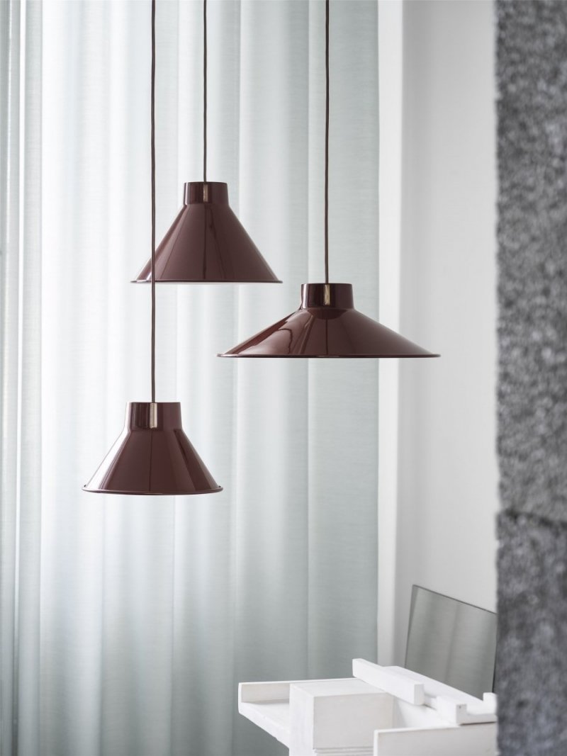 Muuto TOP PEDANT Stalowa Lampa Wisząca 38 cm Szara