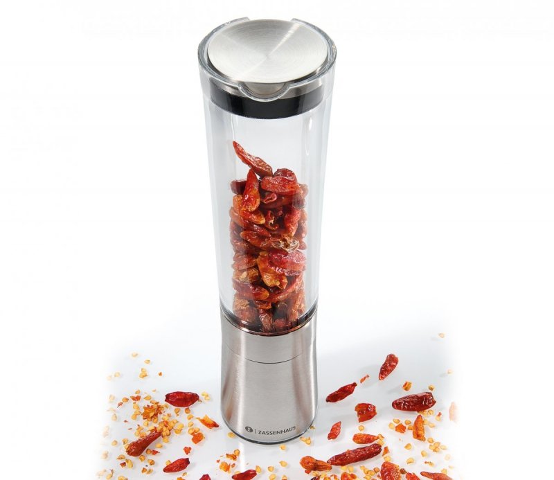 Zassenhaus DIAVOLO Młynek do Chilli 21 cm Srebrny - Stal / Akryl