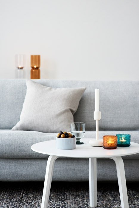 Iittala NAPPULA Świecznik Niski / Mosiądz Polerowany