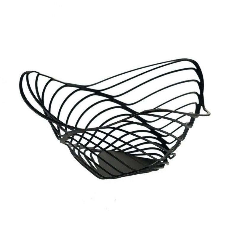 Alessi TRINITY Kosz na Owoce 26 cm Czarny
