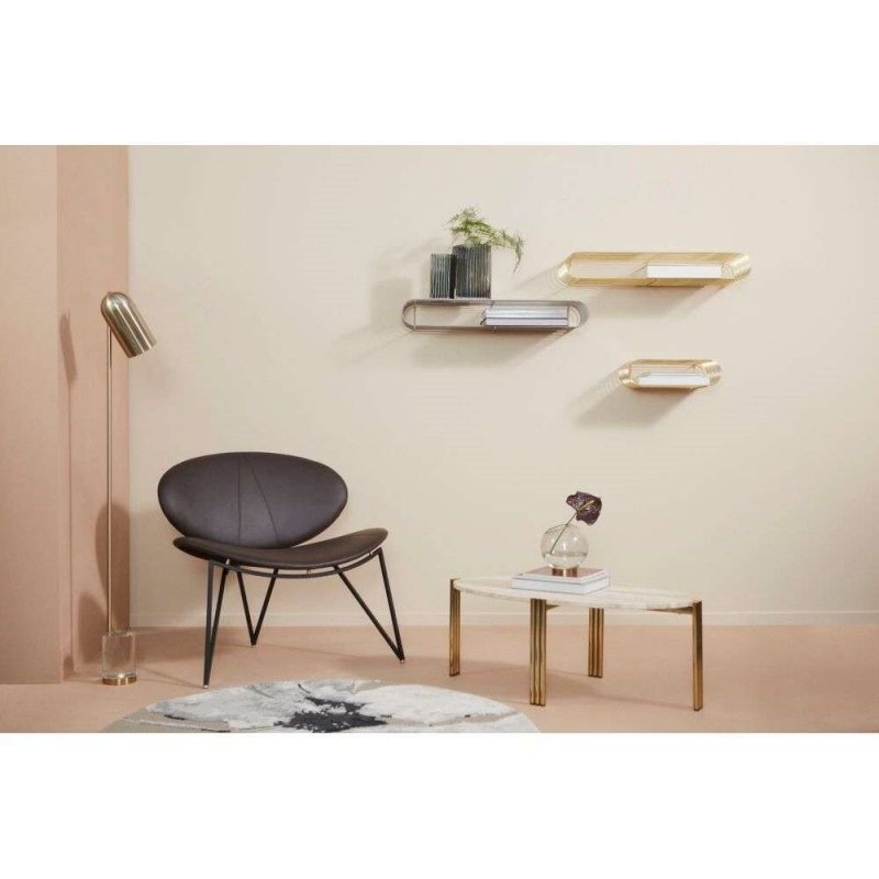 Aytm CURVA Druciana Półka Ścienna 80 cm Czarna